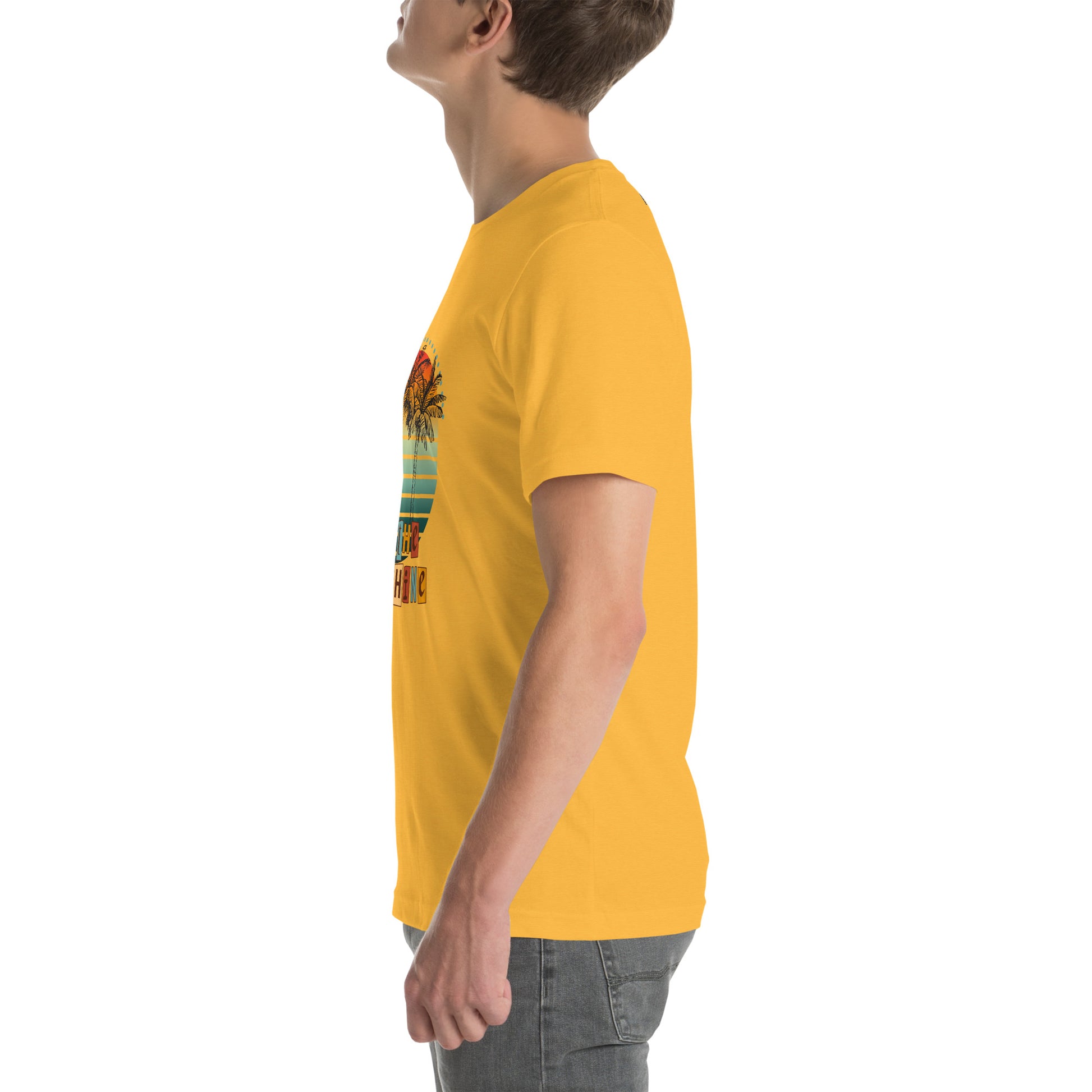 Solara T-Shirt image 97: Heather Ice Blue version, size M with left-side angle of the Be the Sunshine range.