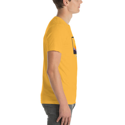 Image 98 of White Avenor T-Shirt, size L, with The View Awaits artwork visible in right-side angle.