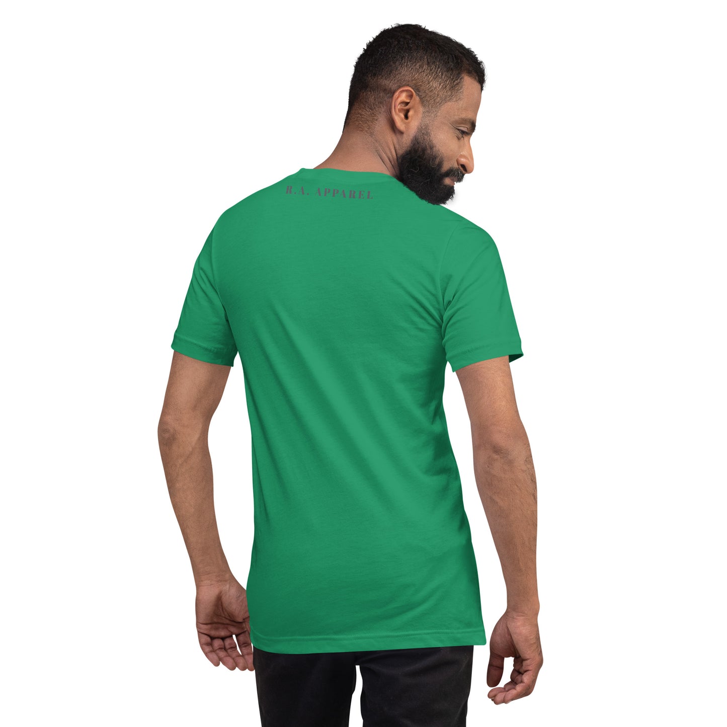 Marsborne T-Shirt - Left Placement image 34 in Heather Deep Teal, size M, showing back view for the Aries design.