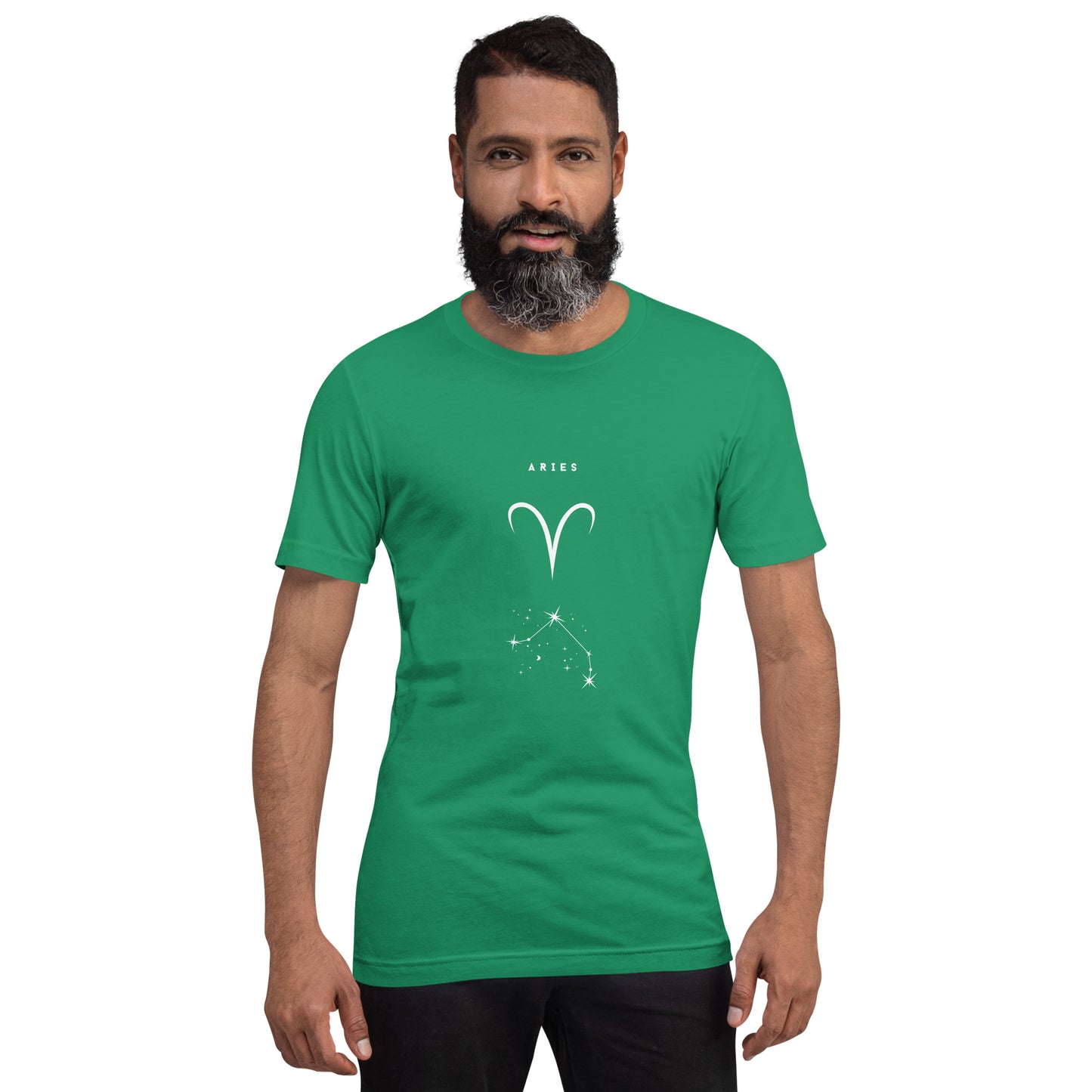 Marsborne T-Shirt - Left Placement image 33 in Heather Deep Teal, size S, showing front view for the Aries design.