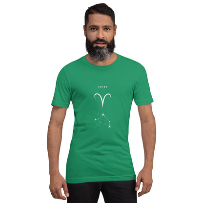 Marsborne T-Shirt - Left Placement image 33 in Heather Deep Teal, size S, showing front view for the Aries design.