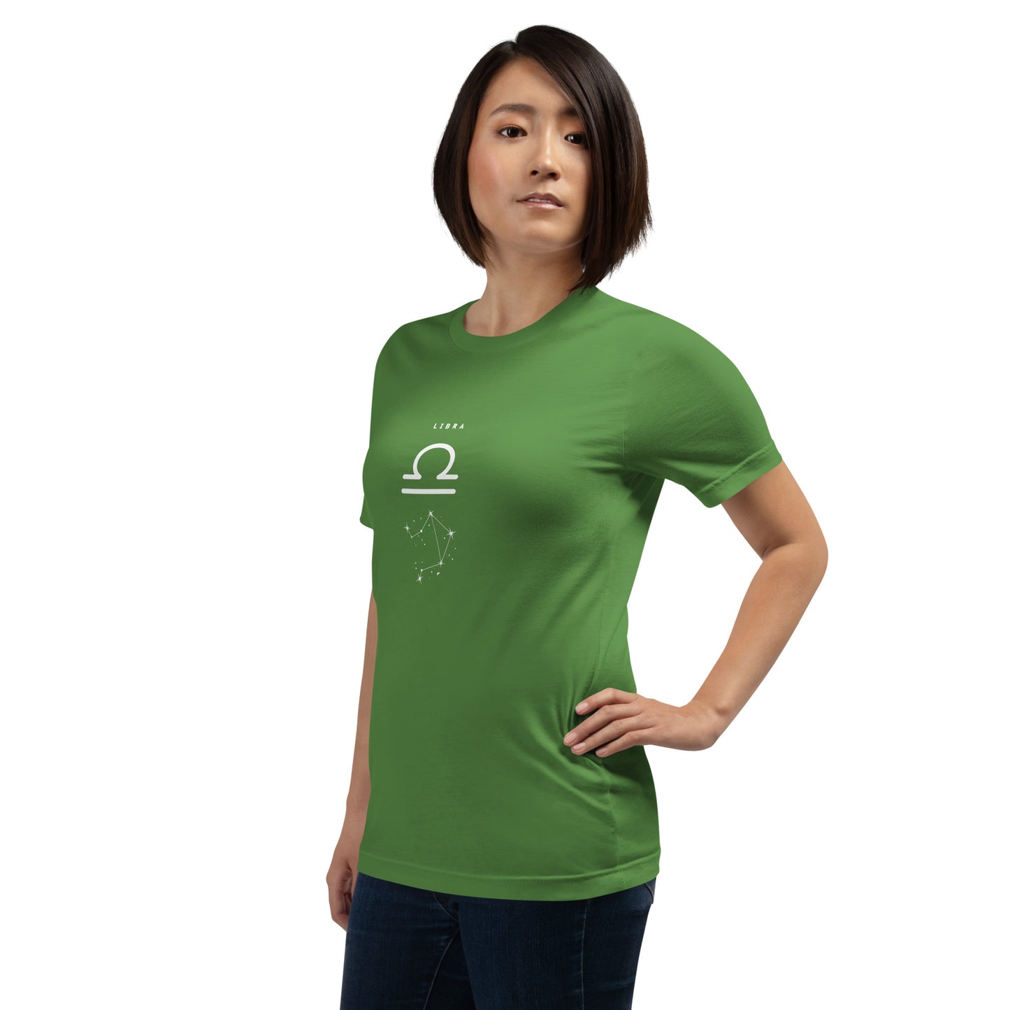 Balance Court T-Shirt - Left Placement product image 58 in Heather Yellow Gold, size L, with front view, left-side angle and left placement.
