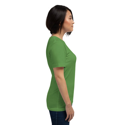 Balance Court T-Shirt - Left Placement by R.A. Apparel, image 57, right-side angle, Heather Yellow Gold, size M, left placement.