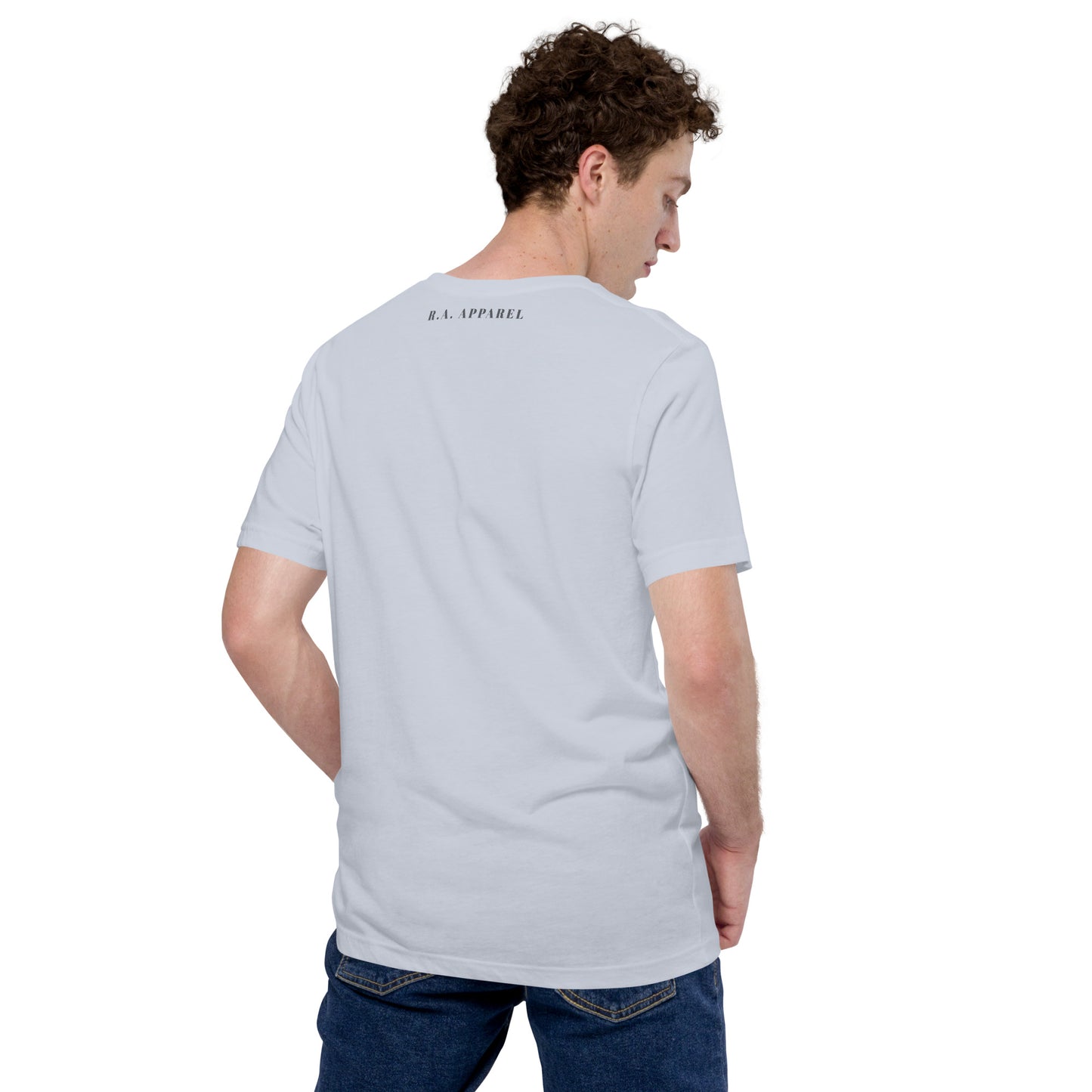 Growthline T-Shirt - Left Placement image 3 in Pink, size L, showing back view for the Growth design.