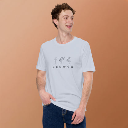 Growthline T-Shirt - Left Placement by R.A. Apparel, image 4, front view, Pink, size XL, left placement.
