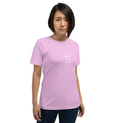 Twin Signal T-Shirt - Left Placement image 103 in selected colour, showing front view for the Gemini design.