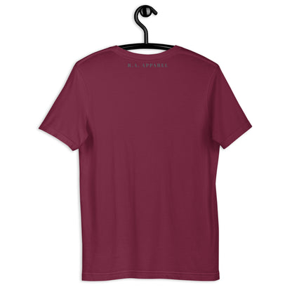 Image 10 of Black Astral Circle T-Shirt - Left Placement, size L, with Zodiac artwork visible in back view.