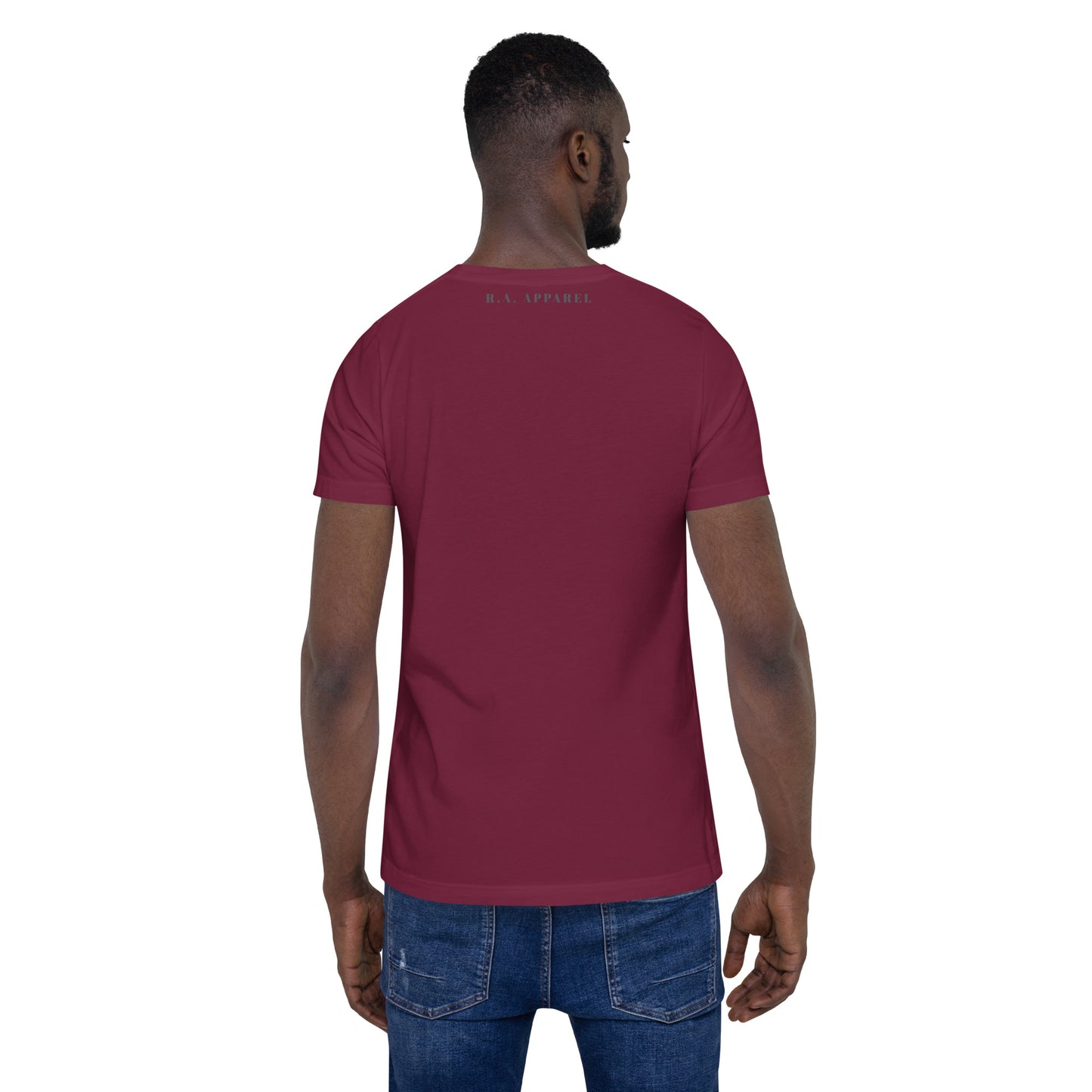 Workrate T-Shirt - Left Placement image 10: Black version, size L with back view of the Hustle Hard range.