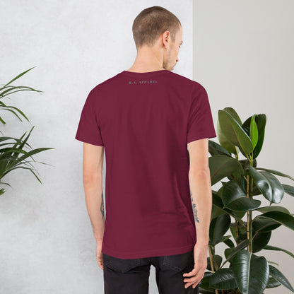 Noelle T-Shirt - Left Placement product image 8 in Black Heather, size 4XL, with back view and left placement.