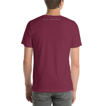 Solara T-Shirt product image 26 in Red, size S, with back view and design placement.