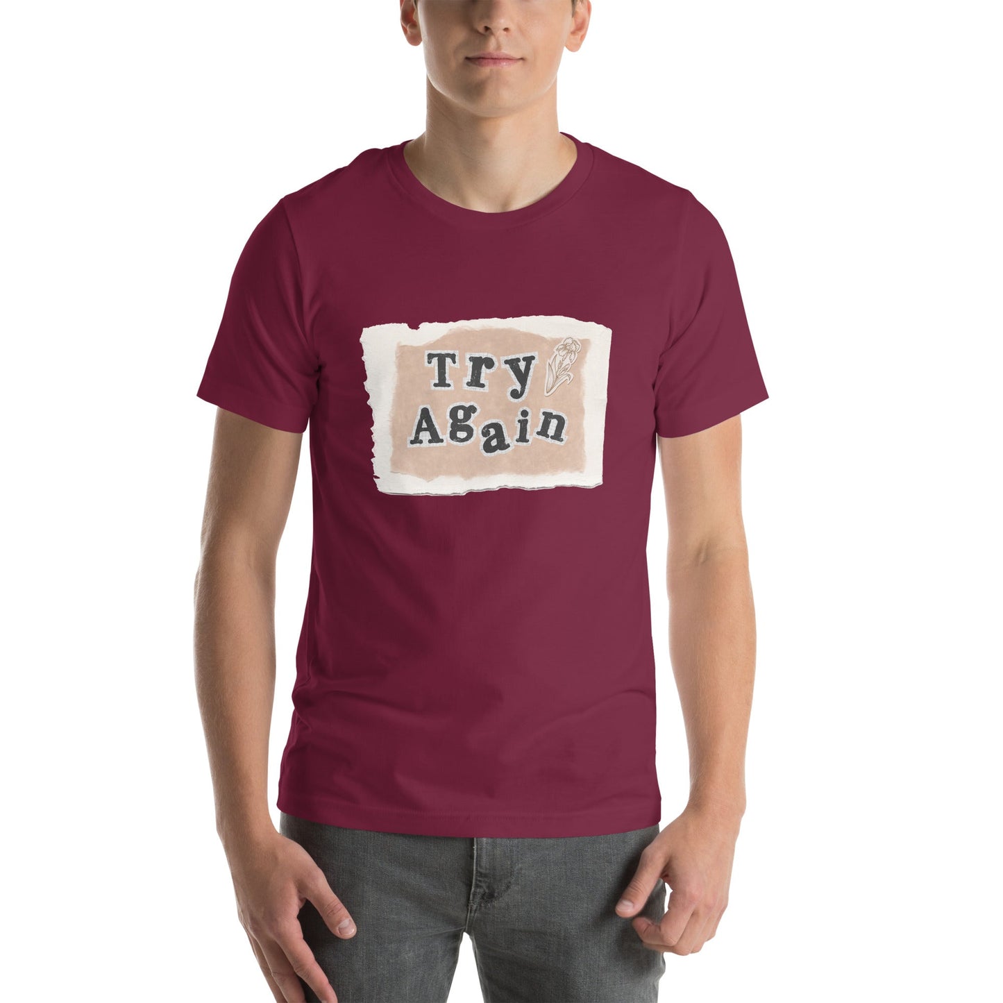 Retry T-Shirt - Left Placement product image 8 in Black, size S, with front view and left placement.