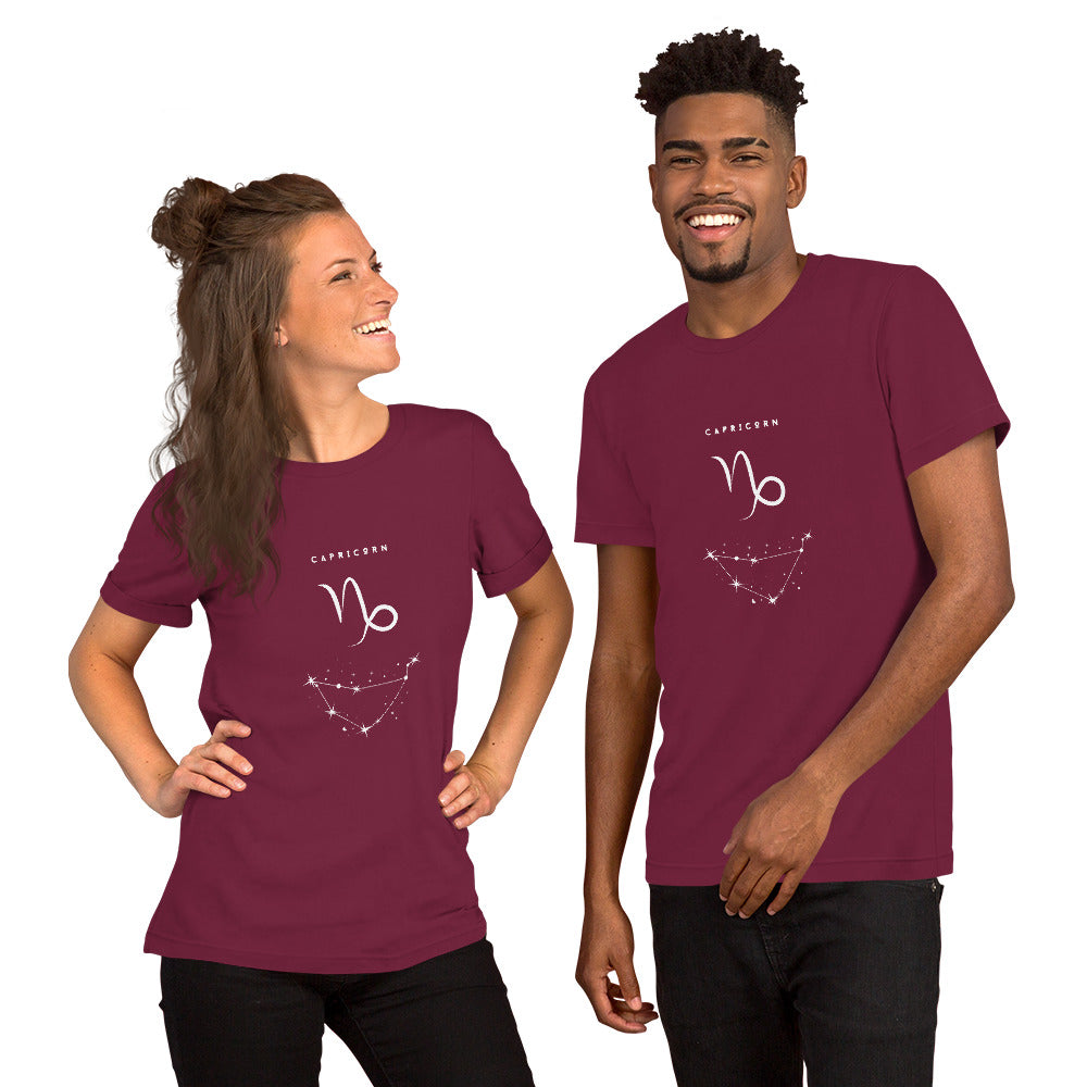 Montaire T-Shirt image 12 in Vintage Black, size M, showing front view for the Capricorn design.