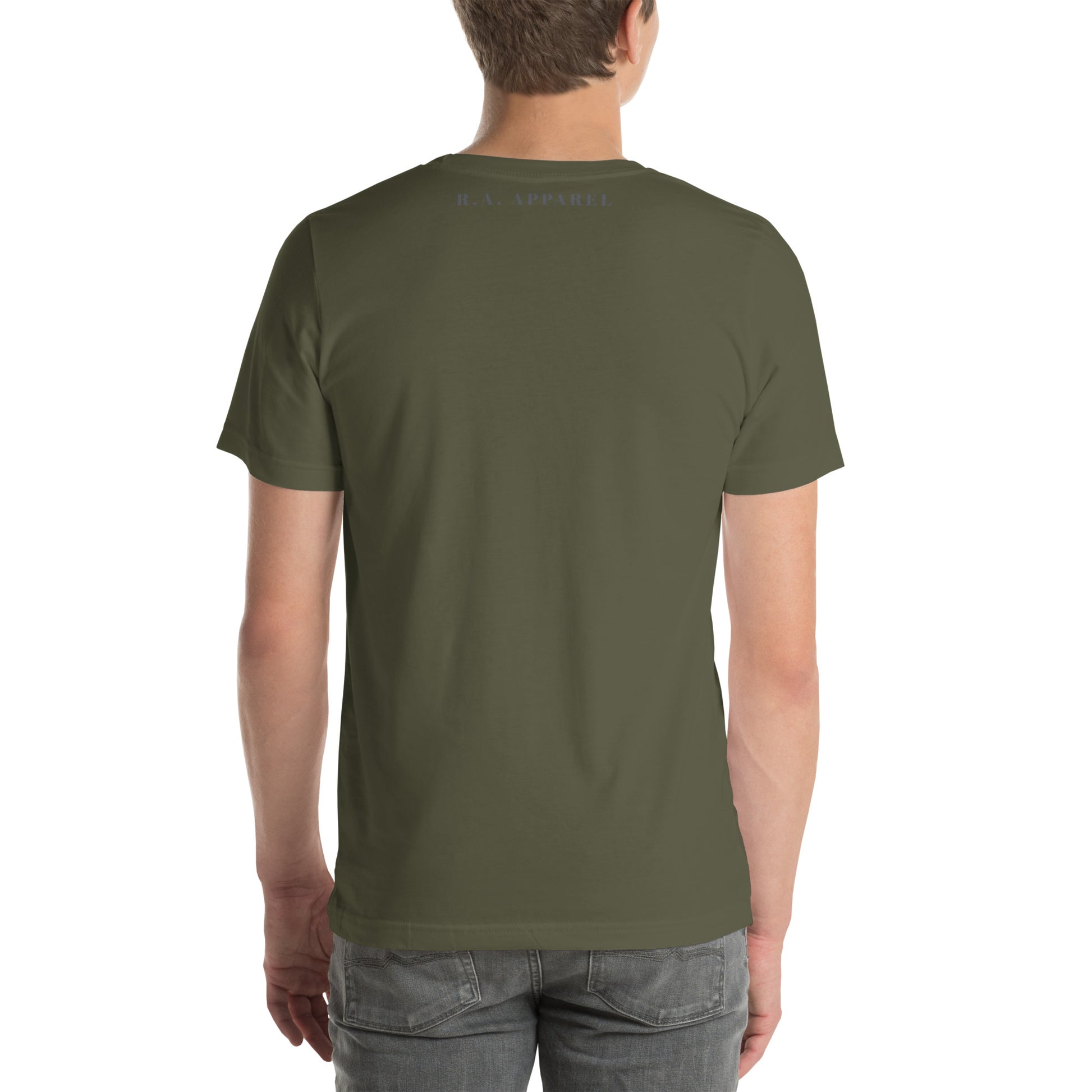 After Five T-Shirt - Left Placement image 24: Berry version, size 4XL with back view of the 5 O'Clock range.