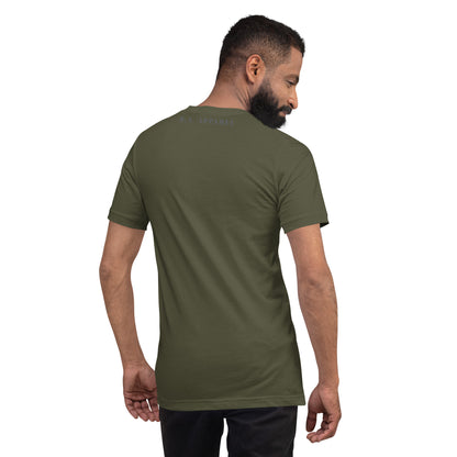 Forward Kind T-Shirt - Left Placement 78 product image 41 in Dark Grey, size XS, with back view and left placement.
