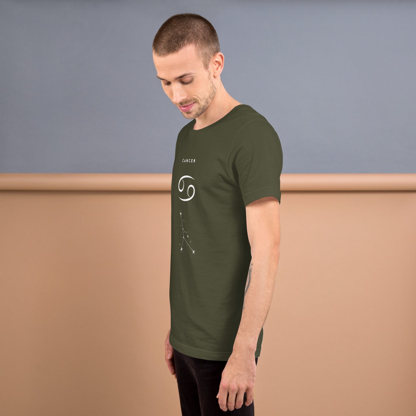 Moonhaven T-Shirt by R.A. Apparel, image 71, left-side angle, Forest, size S, design placement.