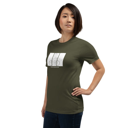 Ever After T-Shirt - Left Placement by R.A. Apparel, image 40, front view, left-side angle, selected colour, left placement.
