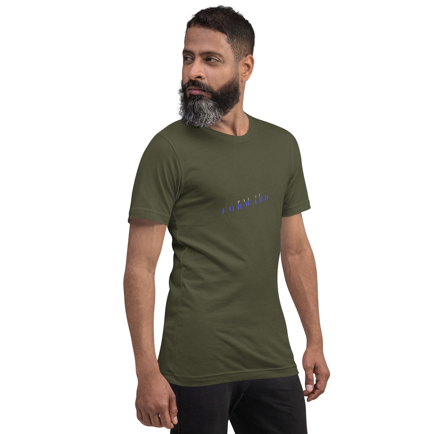 Forward Kind T-Shirt - Left Placement 78 product image 42 in Dark Grey, size S, with front view, right-side angle and left placement.