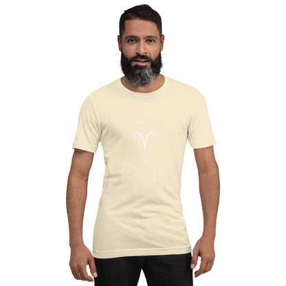 Marsborne T-Shirt - Left Placement image 69 in Yellow, size M, showing front view for the Aries design.