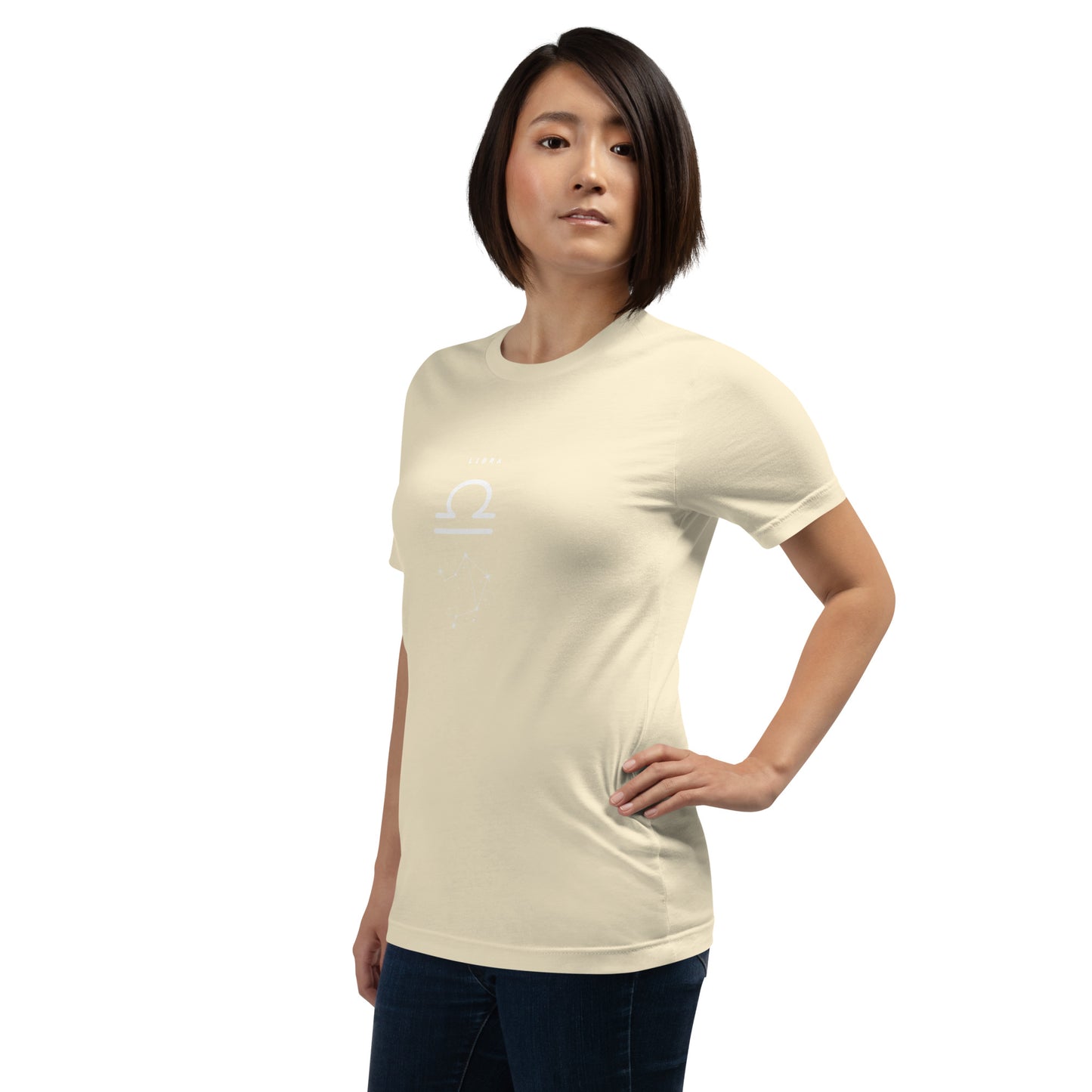 Balance Court T-Shirt - Left Placement image 106: selected colour version with front view, left-side angle of the Libra range.
