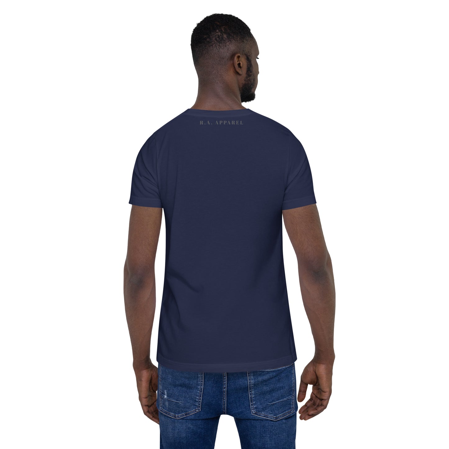 Workrate T-Shirt - Left Placement image 12 in Black, size 2XL, showing back view for the Hustle Hard design.