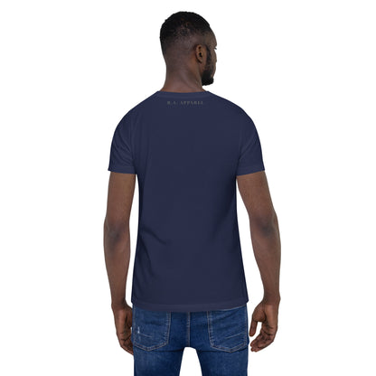 Workrate T-Shirt - Left Placement image 12 in Black, size 2XL, showing back view for the Hustle Hard design.