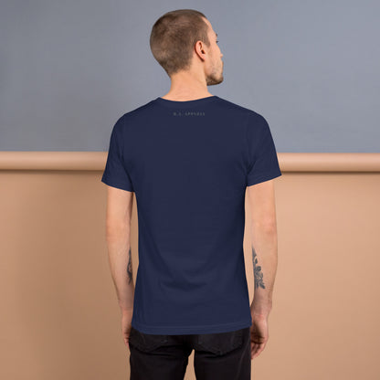 Focusline T-Shirt - Left Placement product image 14 in Vintage Black, size S, with back view and left placement.