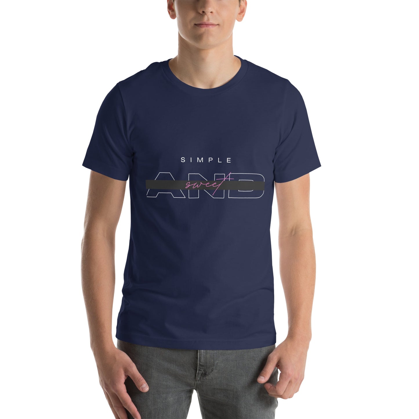 Sweet Minimal T-Shirt - Left Placement by R.A. Apparel, image 4, front view, Black Heather, size XL, left placement.