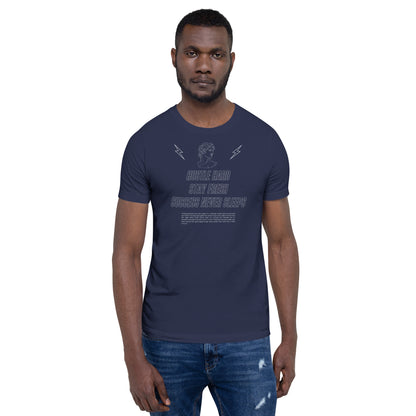 Workrate T-Shirt - Left Placement image 11: Black version, size XL with front view of the Hustle Hard range.