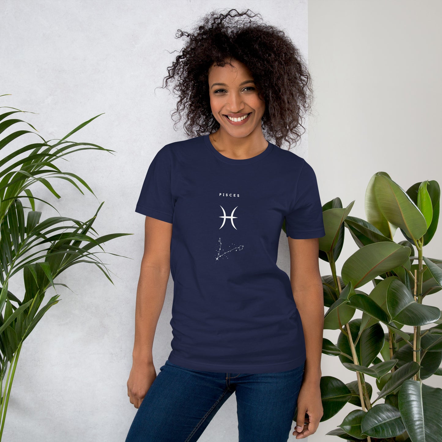Tideborn T-Shirt - Left Placement image 11 in Black, size XL, showing front view for the Pisces design.