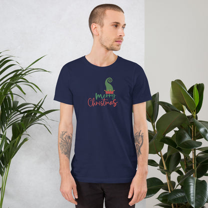 Noelle T-Shirt - Left Placement image 9: Black Heather version, size 5XL with front view of the Merry Christmas range.