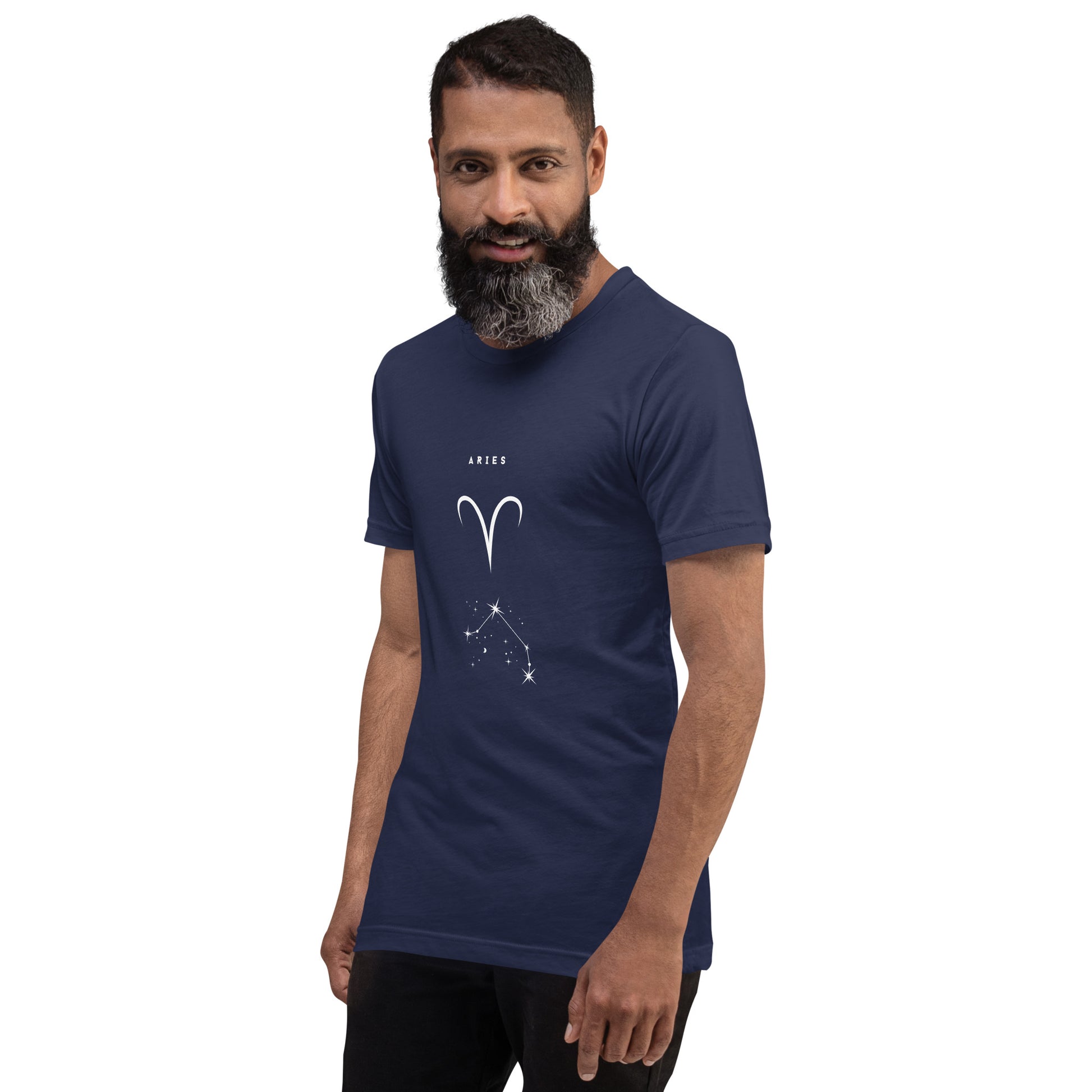 Marsborne T-Shirt - Left Placement image 15 in Team Purple, size XL, showing front view, left-side angle for the Aries design.