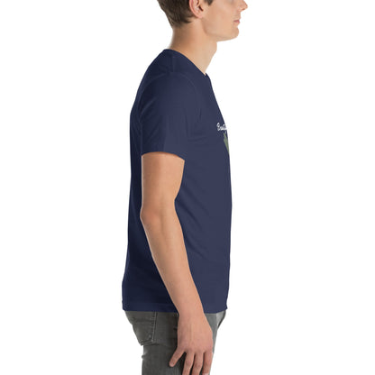 Bellevie T-Shirt - Left Placement image 5: Black Heather version, size 2XL with right-side angle of the Beautiful Life range.