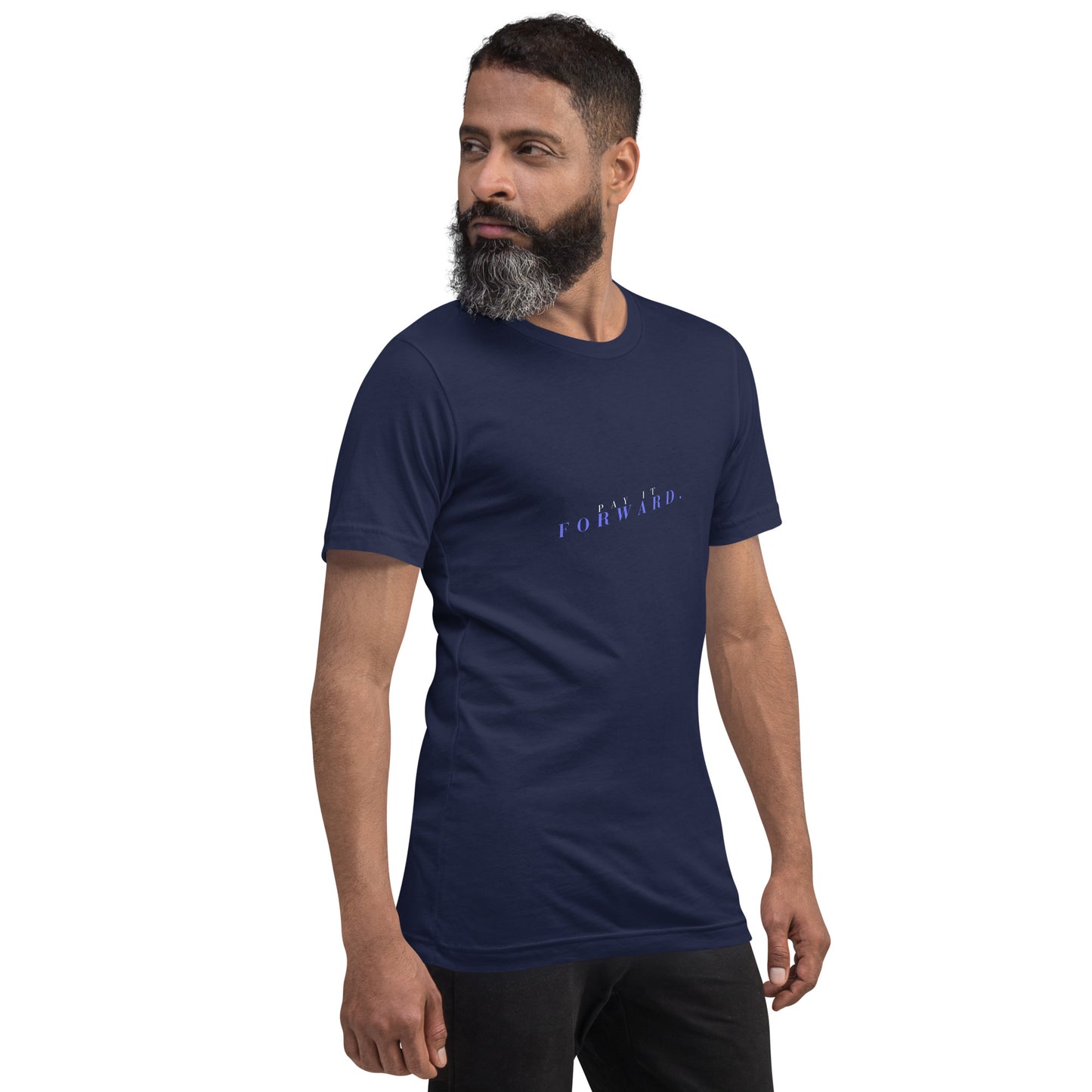 Forward Kind T-Shirt - Left Placement 78 by R.A. Apparel, image 15, front view, right-side angle, Vintage Black, size M, left placement.
