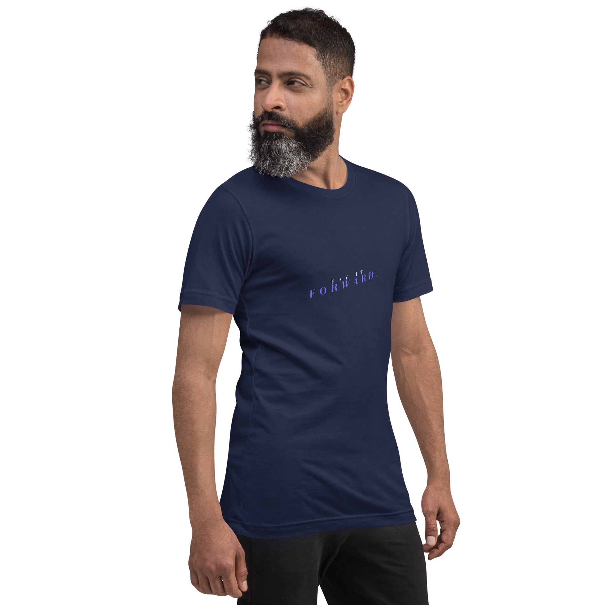 Forward Kind T-Shirt - Left Placement 78 by R.A. Apparel, image 15, front view, right-side angle, Vintage Black, size M, left placement.