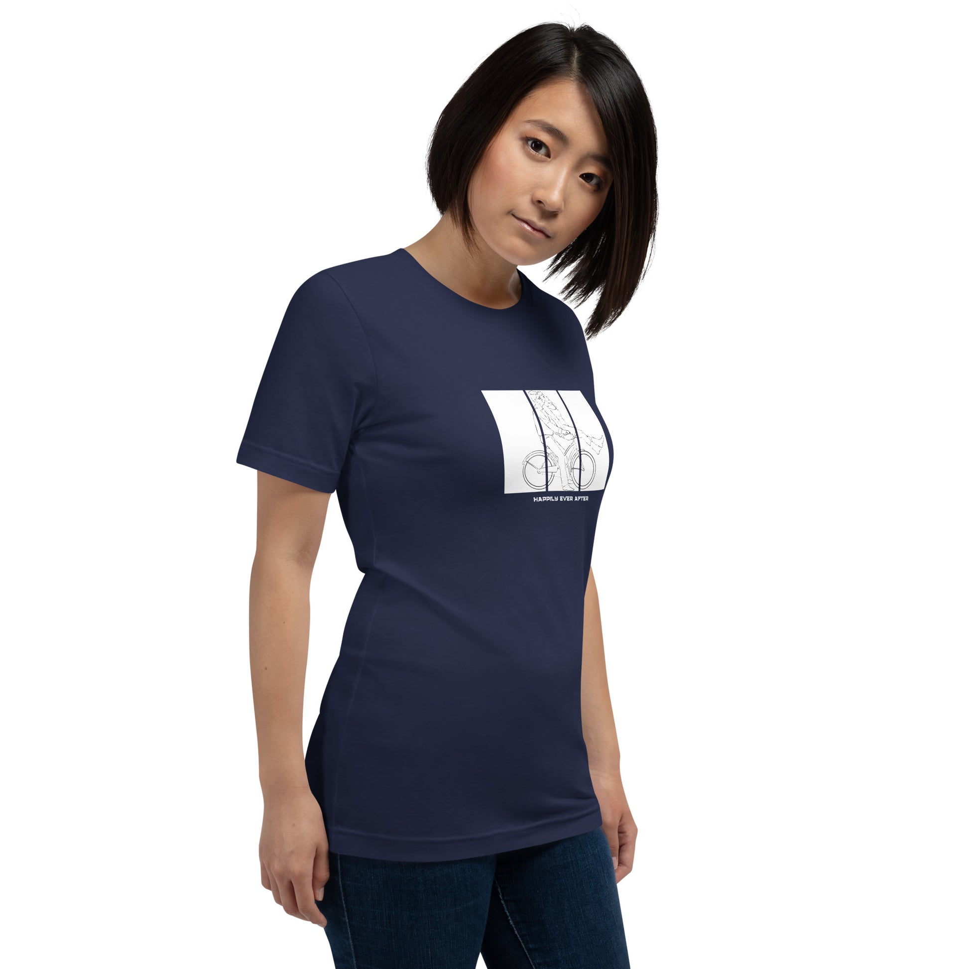 Ever After T-Shirt - Left Placement image 8 in Black, size M, showing front view, right-side angle for the Happily Ever After design.