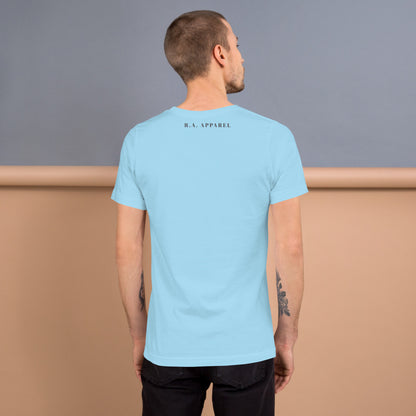 Equinoxe T-Shirt product image 70 in Burnt Orange, size 2XL, with back view and design placement.
