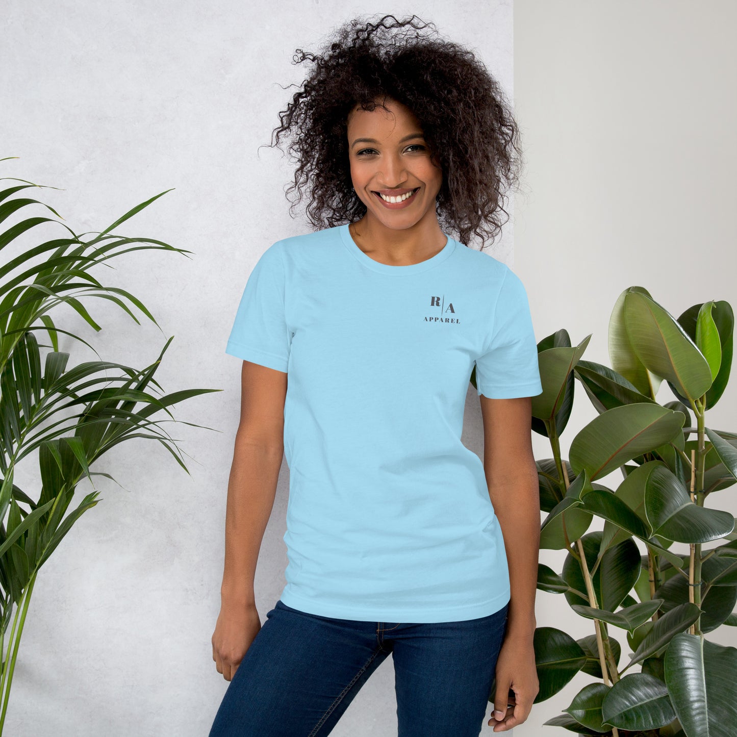 Blind Signal T-Shirt - Left Placement 41 product image 7 in Heather Prism Mint, size M, with front view and left placement.