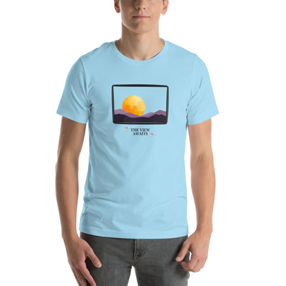 Avenor T-Shirt image 103 in selected colour, showing front view for the The View Awaits design.