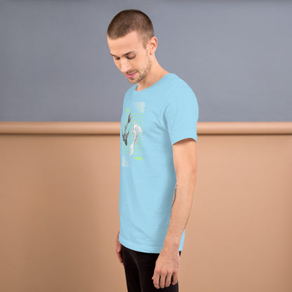 Equinoxe T-Shirt image 71: Gold version, size S with left-side angle of the Ying and Yang range.