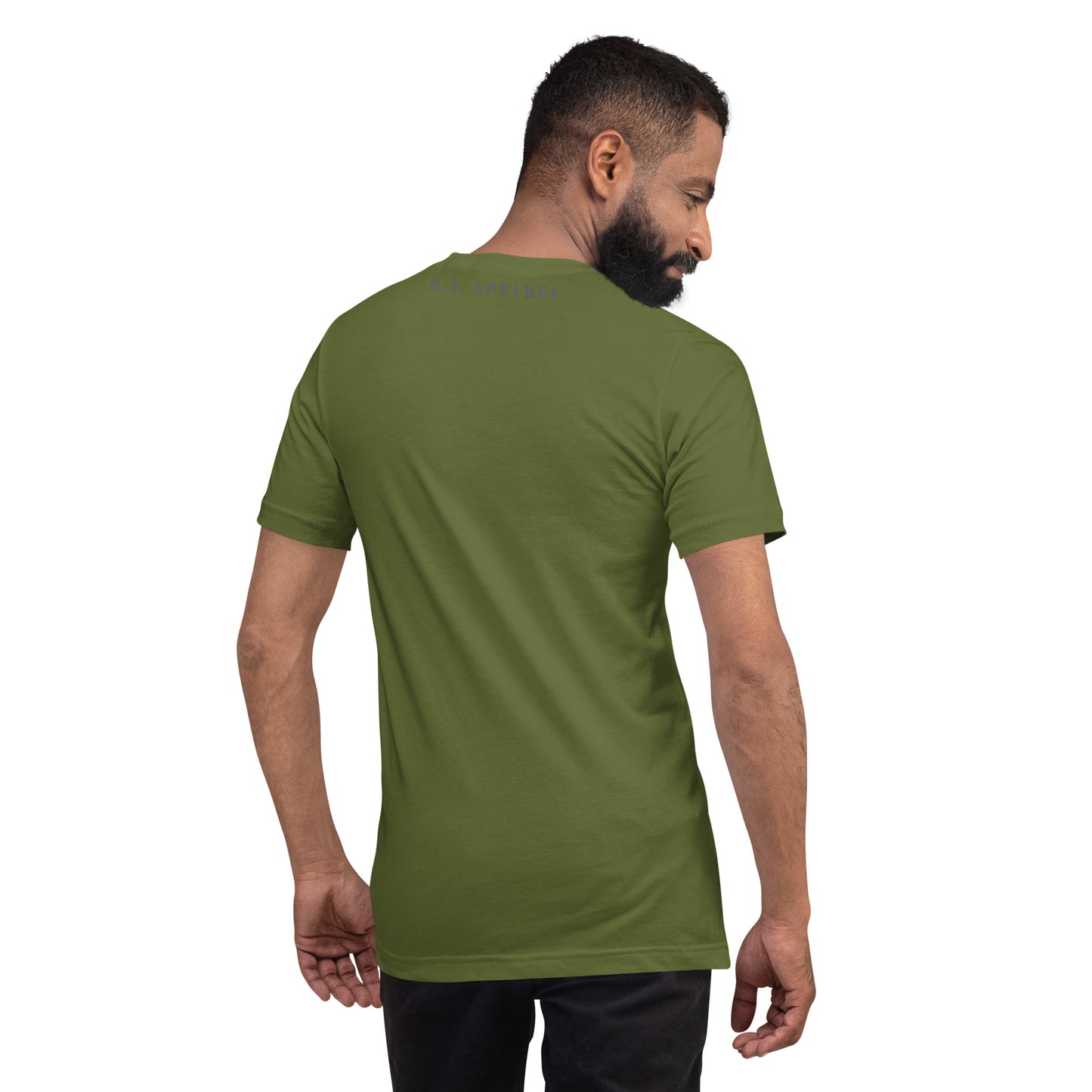 Marsborne T-Shirt - Left Placement image 18 in Navy, size M, showing back view for the Aries design.
