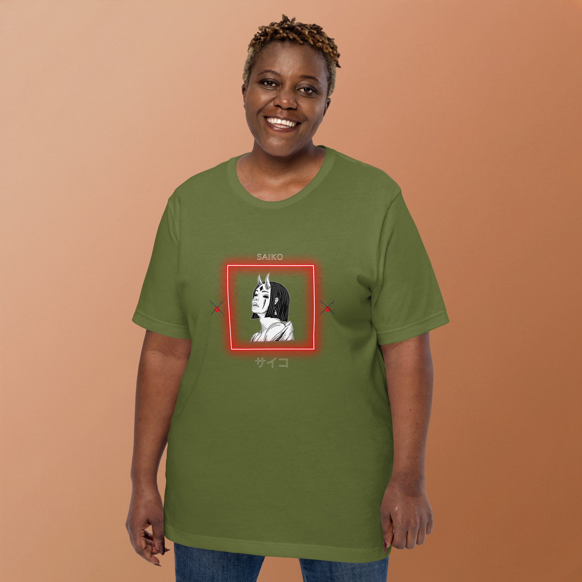 Saiko T-Shirt - Left Placement 33 image 10: Black version, size L with front view of the Saiko range.