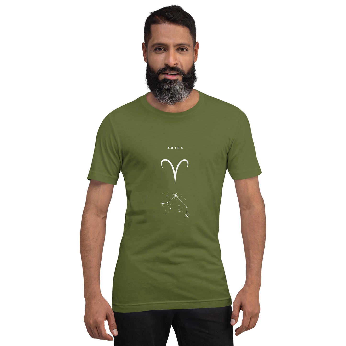Marsborne T-Shirt - Left Placement image 17 in Navy, size S, showing front view for the Aries design.