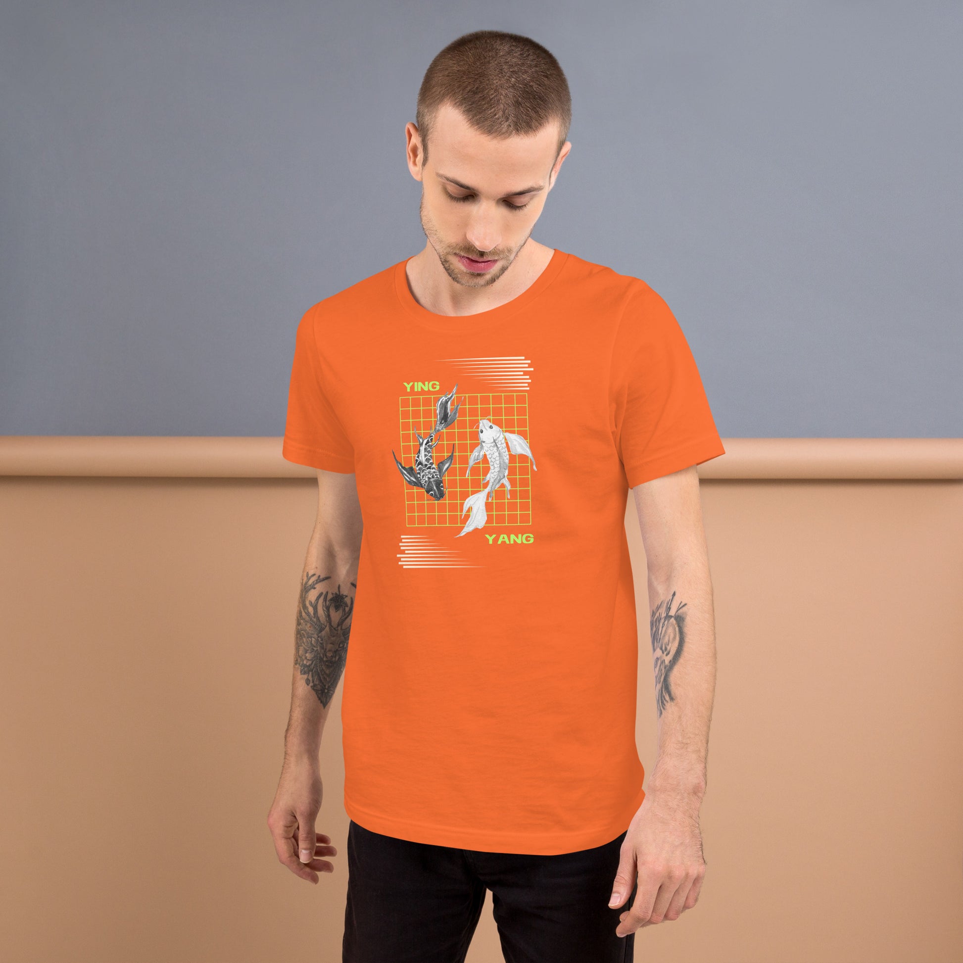 Image 49 of Heather Kelly Equinoxe T-Shirt, size XL, with Ying and Yang artwork visible in front view.