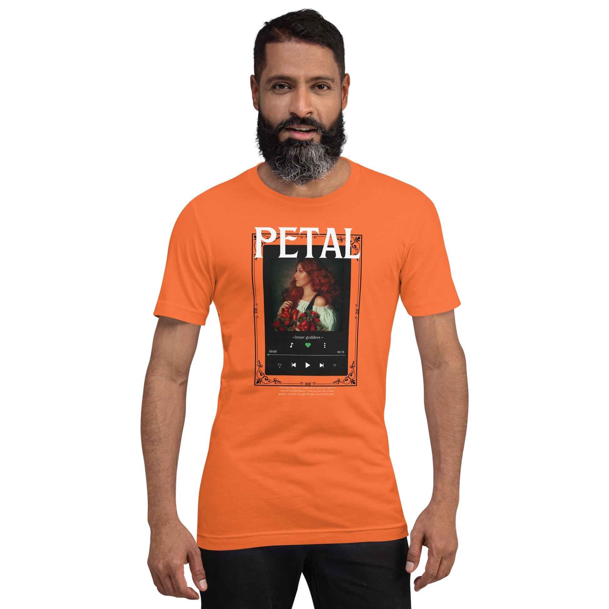Image 65 of Heather Deep Teal Petaline T-Shirt, size 2XL, with Petal artwork visible in front view.