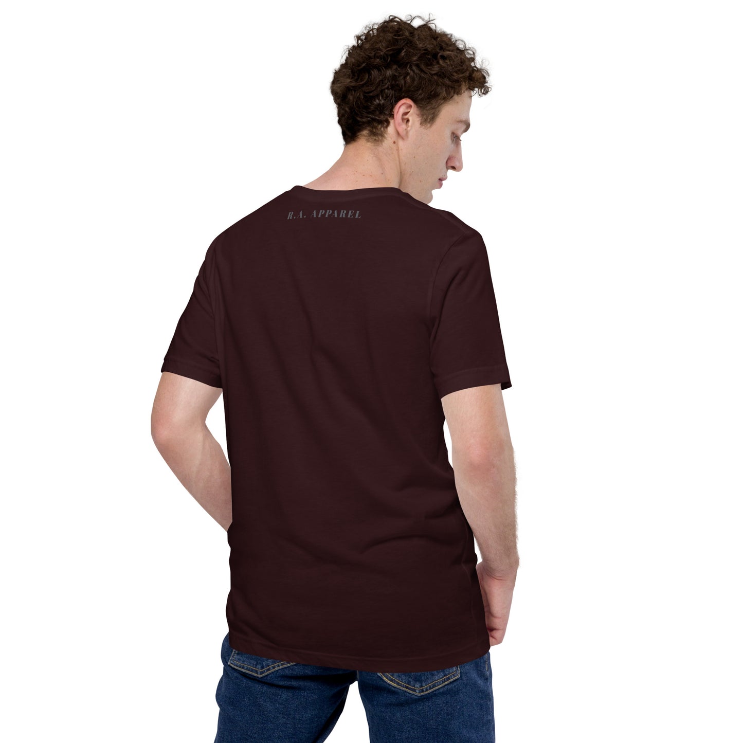 Image 27 of Navy Summitline T-Shirt - Left Placement, size 3XL, with Mountain Range artwork visible in back view.