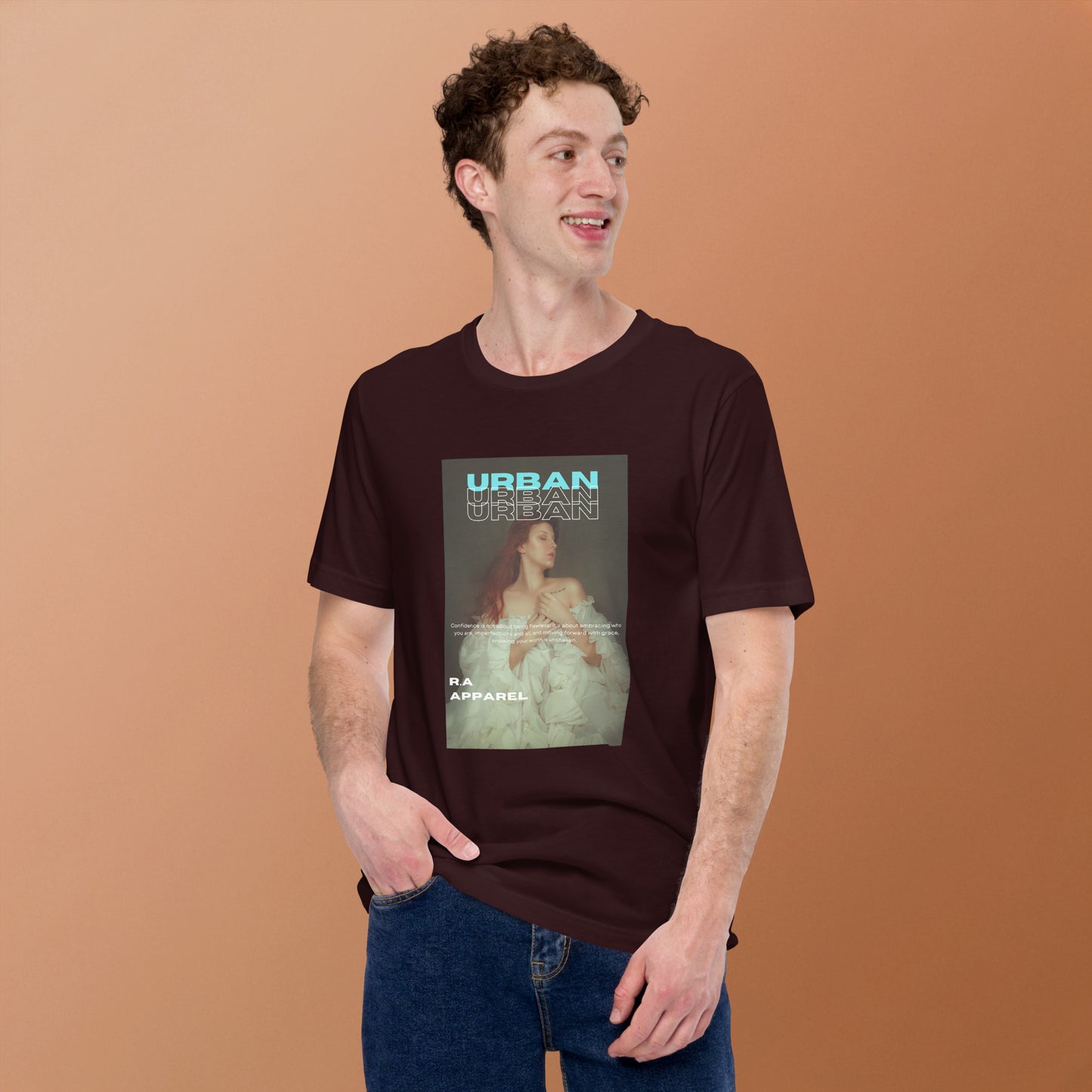 Urban T-Shirt - Left Placement image 28 in Navy, size 4XL, showing front view for the Urban design.