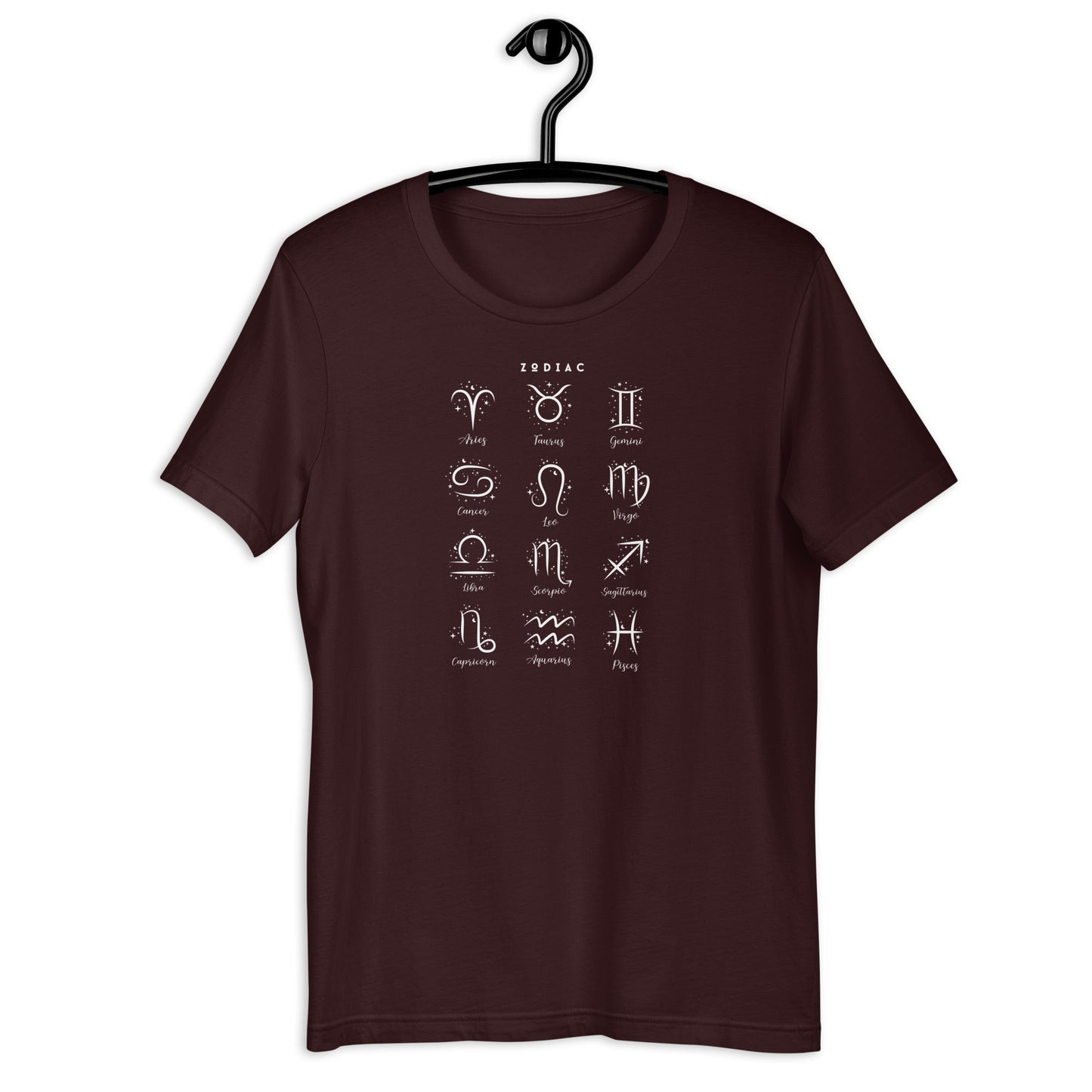 Astral Circle T-Shirt - Left Placement image 27: Navy version, size 3XL with front view of the Zodiac range.