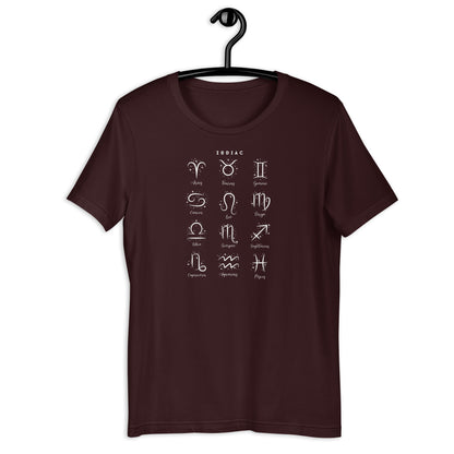 Astral Circle T-Shirt - Left Placement image 27: Navy version, size 3XL with front view of the Zodiac range.