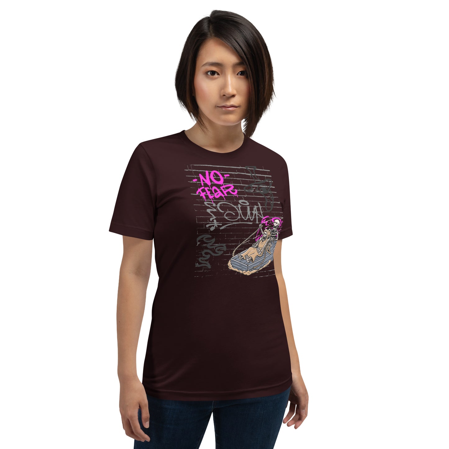 Fearless T-Shirt - Left Placement image 29: Team Purple version, size 2XL with front view of the No Fear range.