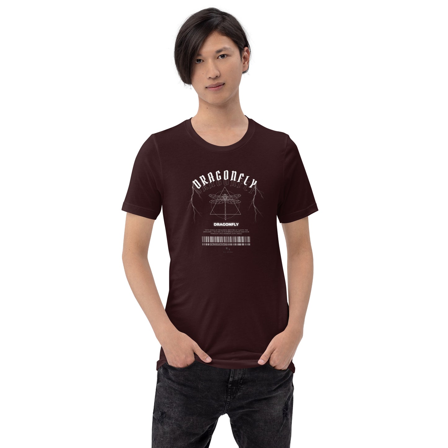 Dragonfly T-Shirt - Left Placement image 25 in Navy, size XS, showing front view for the Dragonfly design.